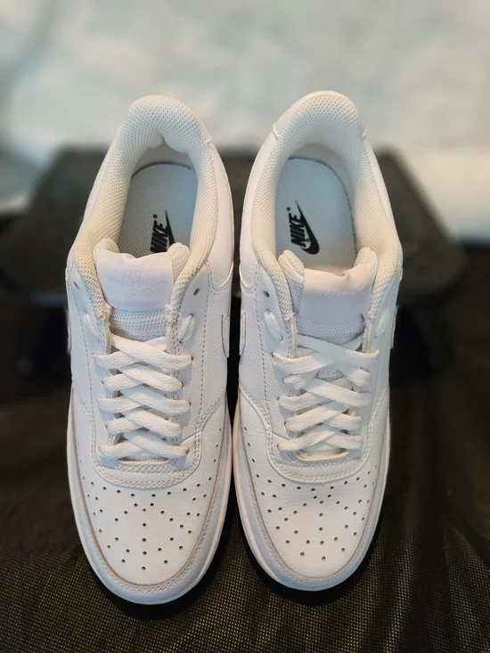 Nike Court Vision Low Triple White Men's 8.5 VERIFIED AUTHENTIC NWOB - Picture 3 of 16